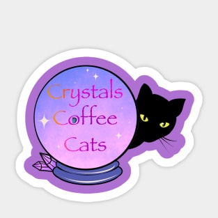 Crystals Coffee & Cats Sticker